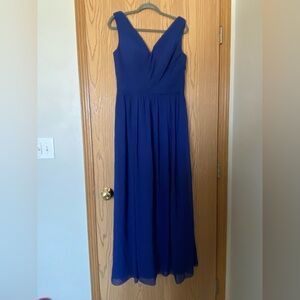 Bill Levkoff Elegant Blue Evening Gown - Size 12